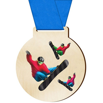 Sports medal snowboard for snowboarder