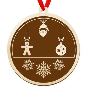 Wooden bauble for the Christmas tree