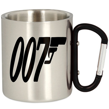 METAL TOURIST MUG WITH CARABINER