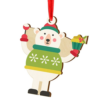 Wooden bauble for the Christmas tree