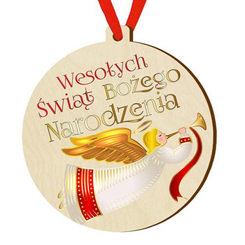 Wooden bauble for the Christmas tree