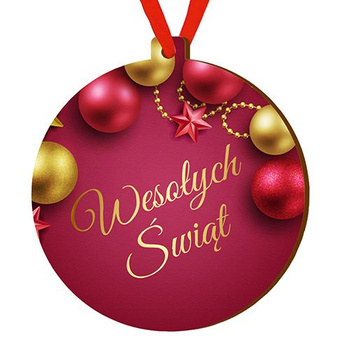 Wooden bauble for the Christmas tree