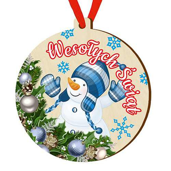 Wooden bauble for the Christmas tree