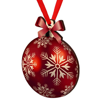 Wooden bauble for the Christmas tree