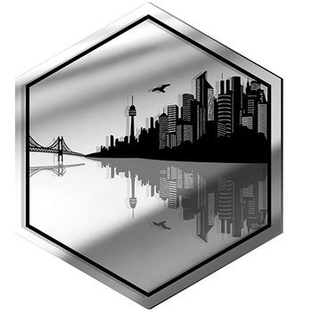  MIRROR DECORATIVE PANEL FOR THE WALL HEXAGON 