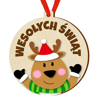 Wooden bauble for the Christmas tree