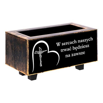 FLOWER POT FOR GRAVE ALL SAINTS CEMETERY HEART CROSS CANDLE