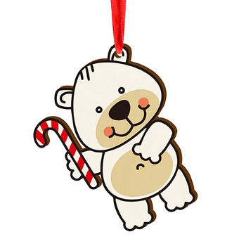 Wooden bauble for the Christmas tree