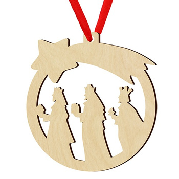 Wooden bauble for the Christmas tree