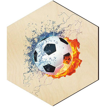  WOODEN DECORATIVE PANEL FOR A WALL HEXAGON