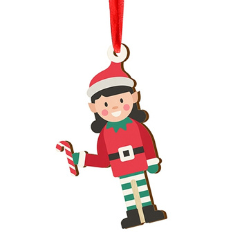 Wooden bauble for the Christmas tree