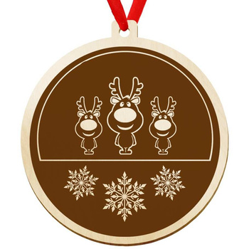 Wooden bauble for the Christmas tree