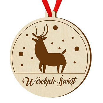 Wooden bauble for the Christmas tree