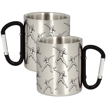 METAL MUG FOR A SHOT PUT COMPETITOR