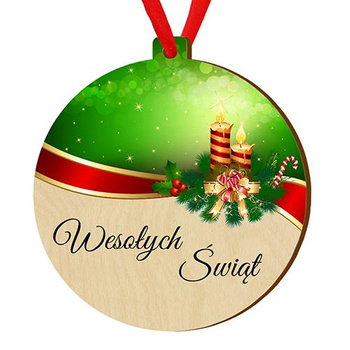 Wooden bauble for the Christmas tree