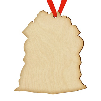 Wooden bauble for the Christmas tree