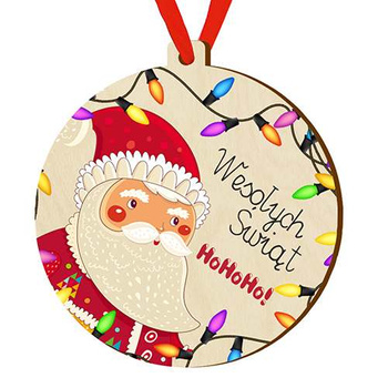 Wooden bauble for the Christmas tree