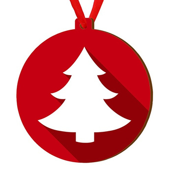Wooden bauble for the Christmas tree