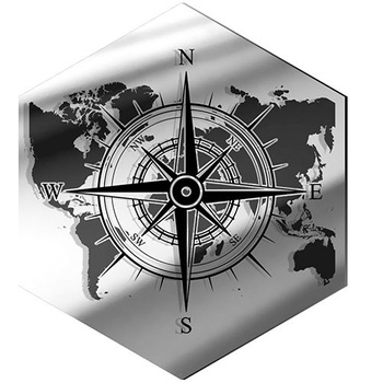  MIRROR DECORATIVE PANEL FOR THE WALL HEXAGON 