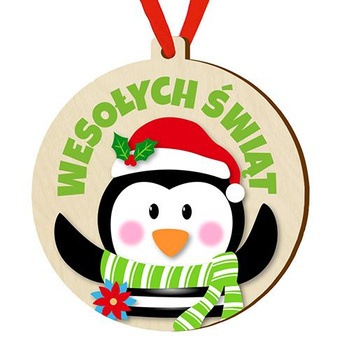 Wooden bauble for the Christmas tree