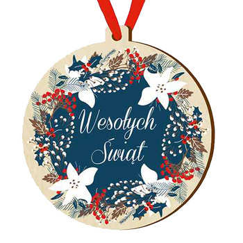 Wooden bauble for the Christmas tree