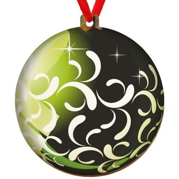 Wooden bauble for the Christmas tree