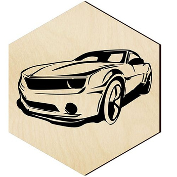  WOODEN DECORATIVE PANEL FOR A WALL HEXAGON