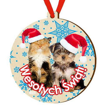 Wooden bauble for the Christmas tree