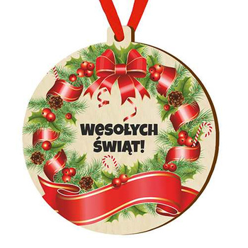 Wooden bauble for the Christmas tree