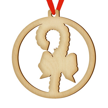 Wooden bauble for the Christmas tree