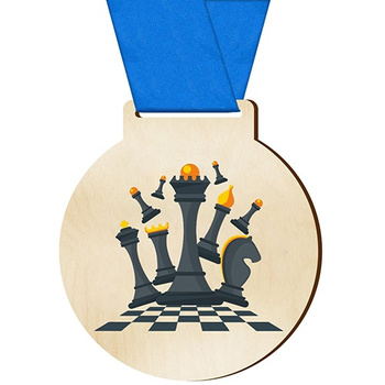 Sports medal chess for a chess player