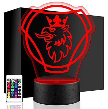 SCANIA TRUCK 3D LED NIGHT LAMP + REMOTE 