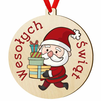 Wooden bauble for the Christmas tree