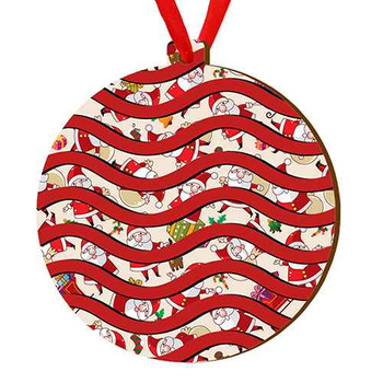 Wooden bauble for the Christmas tree