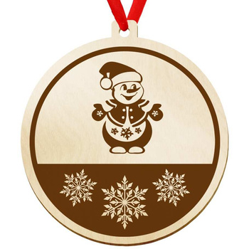 Wooden bauble for the Christmas tree