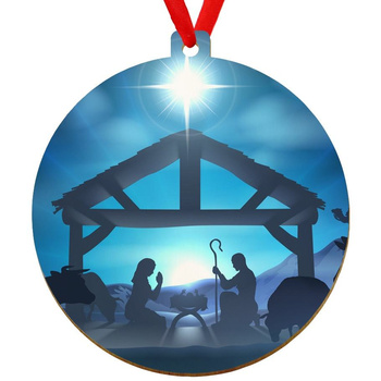 Wooden bauble for the Christmas tree