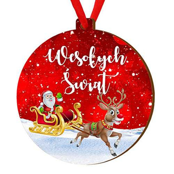 Wooden bauble for the Christmas tree