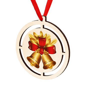 Wooden bauble for the Christmas tree