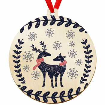 Wooden bauble for the Christmas tree