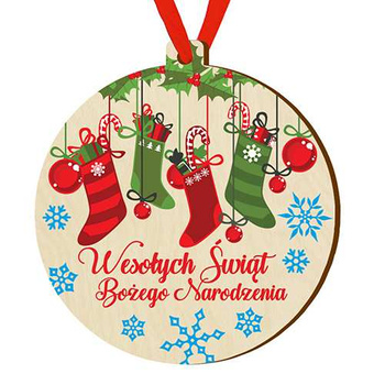 Wooden bauble for the Christmas tree