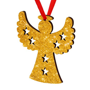 Wooden bauble for the Christmas tree