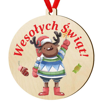 Wooden bauble for the Christmas tree