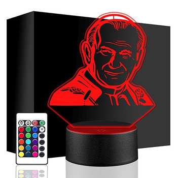  LED POPE JOHN PAUL II 3D NIGHT LAMP + REMOTE