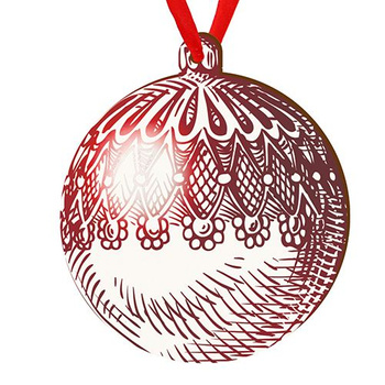 Wooden bauble for the Christmas tree