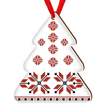 Wooden bauble for the Christmas tree