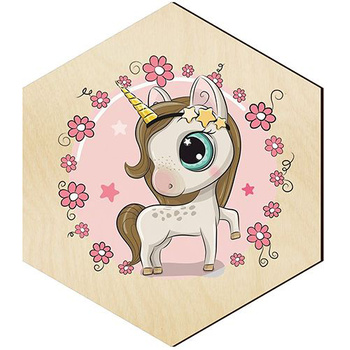  WOODEN DECORATIVE PANEL FOR A WALL HEXAGON