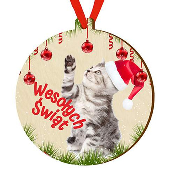 Wooden bauble for the Christmas tree