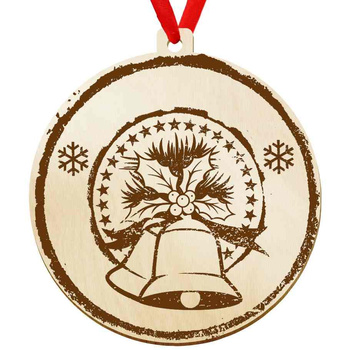 Wooden bauble for the Christmas tree