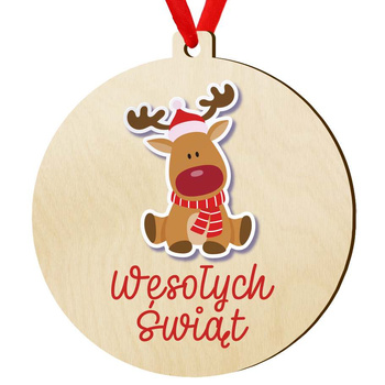 Wooden bauble for the Christmas tree