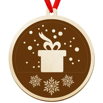 Wooden bauble for the Christmas tree